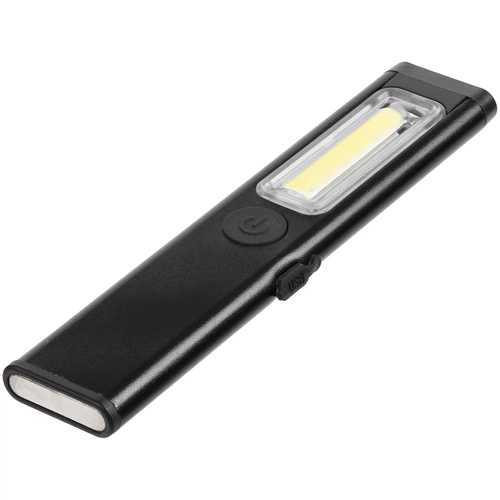 Фонарик-факел аккумуляторный Wallis с магнитом, черный Фонарик-факел аккумуляторный Wallis с магнитом, черный