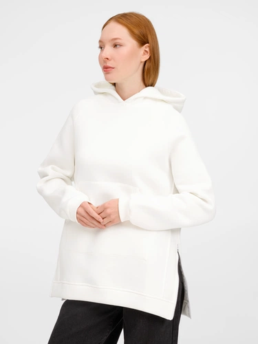 Худи унисекс оверсайз Easy Street, молочно-белое Худи унисекс оверсайз Easy Street, молочно-белое