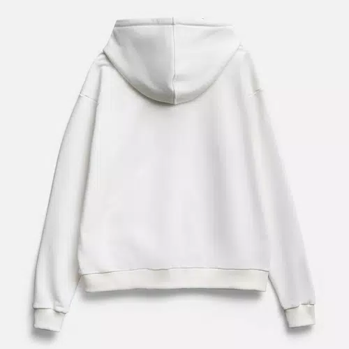 Толстовка унисекс оверсайз на молнии Zippy Terry, белая Толстовка унисекс оверсайз на молнии Zippy Terry, белая