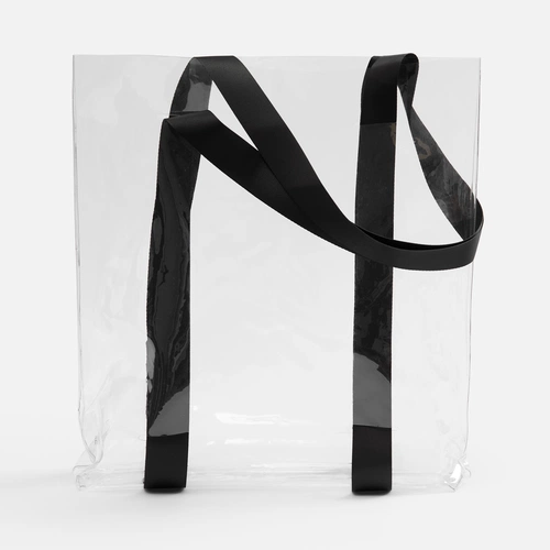 Шопер Clear Fest, ver.2, прозрачный с черными ручками Шопер Clear Fest, ver.2, прозрачный с черными ручками