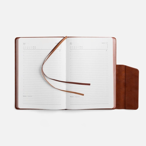 Ежедневник Leadmark, недатированный, коричневый Ежедневник Leadmark, недатированный, коричневый