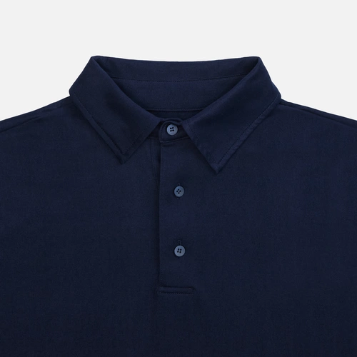 Рубашка поло унисекс Senti, темно-синяя Рубашка поло унисекс Senti, темно-синяя