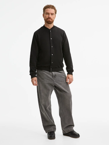 Бомбер унисекс Nuppu, черный Бомбер унисекс Nuppu, черный