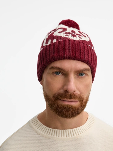 Шапка Wintertude, красная с белым Шапка Wintertude, красная с белым