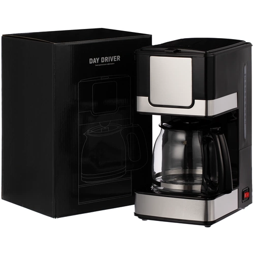 Электрическая кофеварка DayDriver, черно-серебристая Электрическая кофеварка DayDriver, черно-серебристая