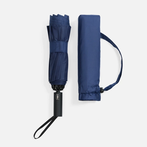 Зонт обратного сложения twoGether с двойным куполом, темно-синий Зонт обратного сложения twoGether с двойным куполом, темно-синий