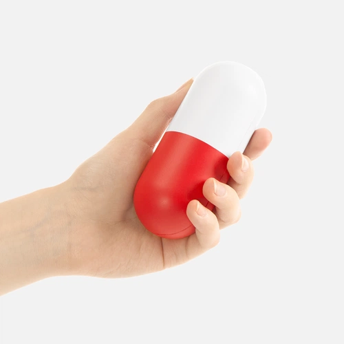 Сквиши-антистресс «Пилюля», белый с красным Сквиши-антистресс «Пилюля», белый с красным