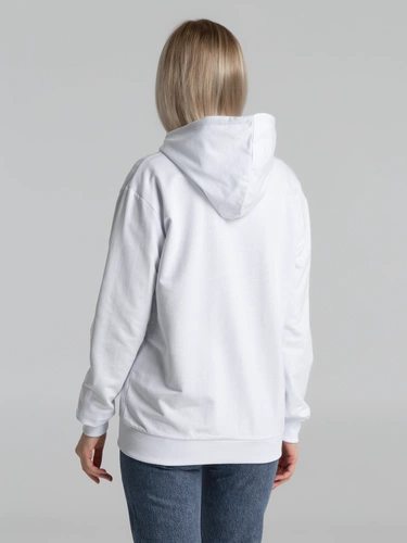 Толстовка на молнии с капюшоном Unit Siverga, белая Толстовка на молнии с капюшоном Unit Siverga, белая