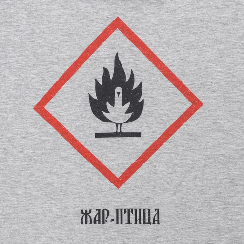 Футболка «Жар-птица», серый меланж Футболка «Жар-птица», серый меланж