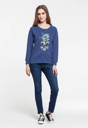 Толстовка Beauty Sleep, синий меланж Толстовка Beauty Sleep, синий меланж