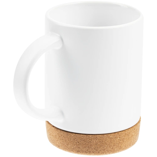 Кружка с пробковой подставкой Corky для сублимационной печати, матовая, белая Кружка с пробковой подставкой Corky для сублимационной печати, матовая, белая