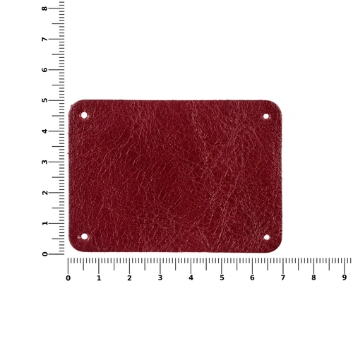 Лейбл кожаный Beta, XL, красный Лейбл кожаный Beta, XL, красный