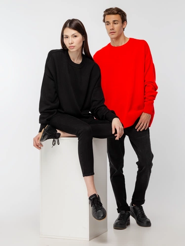 Джемпер оверсайз унисекс Stated в сумке, черный Джемпер оверсайз унисекс Stated в сумке, черный