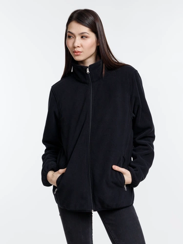 Куртка флисовая унисекс Nesse, черная Куртка флисовая унисекс Nesse, черная