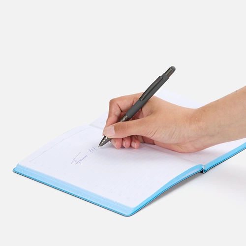 Ручка шариковая Digit Soft Touch со стилусом, серая Ручка шариковая Digit Soft Touch со стилусом, серая