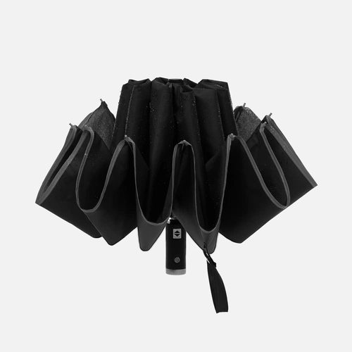 Зонт обратного сложения Norsken с фонариком, черный Зонт обратного сложения Norsken с фонариком, черный