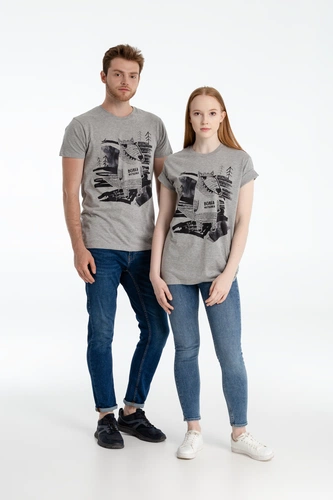 Футболка «Волка футболка», серый меланж Футболка «Волка футболка», серый меланж