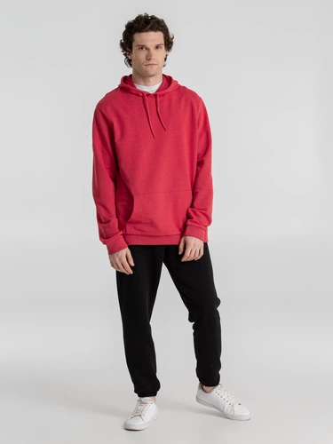 Толстовка с капюшоном унисекс Hoodie, красный меланж Толстовка с капюшоном унисекс Hoodie, красный меланж