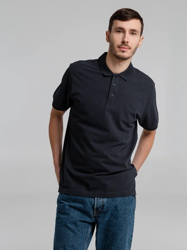 Рубашка поло мужская Neptune, темно-синяя Рубашка поло мужская Neptune, темно-синяя