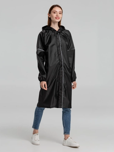 Дождевик со светоотражающими элементами Rainman Blink, черный Дождевик со светоотражающими элементами Rainman Blink, черный