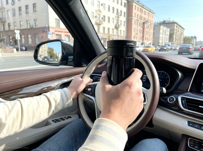 Термостакан с ситечком No Leak Infuser, черный Термостакан с ситечком No Leak Infuser, черный