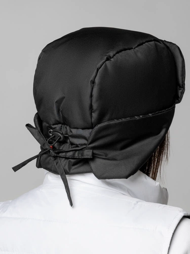 Шапка-ушанка Shelter, черная Шапка-ушанка Shelter, черная
