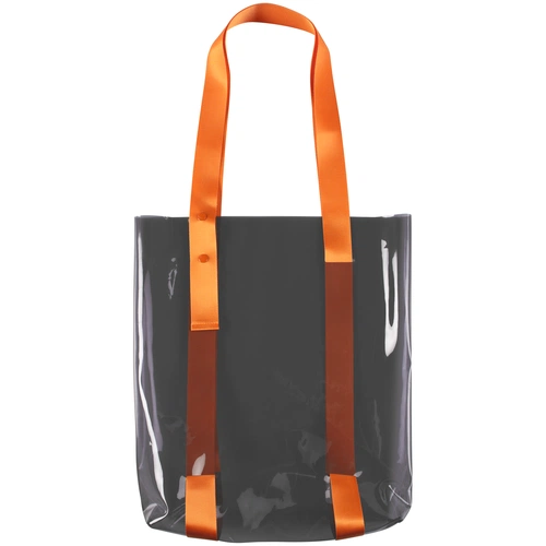 Шопер Clear Fest, прозрачный серый с оранжевыми ручками Шопер Clear Fest, прозрачный серый с оранжевыми ручками