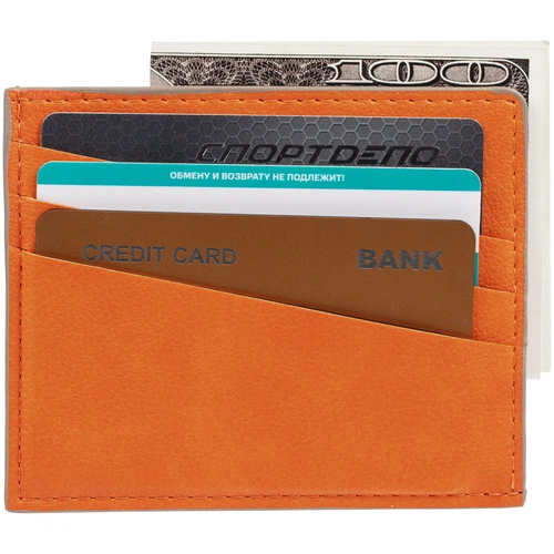 Чехол для карточек Petrus, оранжевый Чехол для карточек Petrus, оранжевый