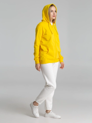 Толстовка на молнии с капюшоном Siverga 2.0, желтая Толстовка на молнии с капюшоном Siverga 2.0, желтая
