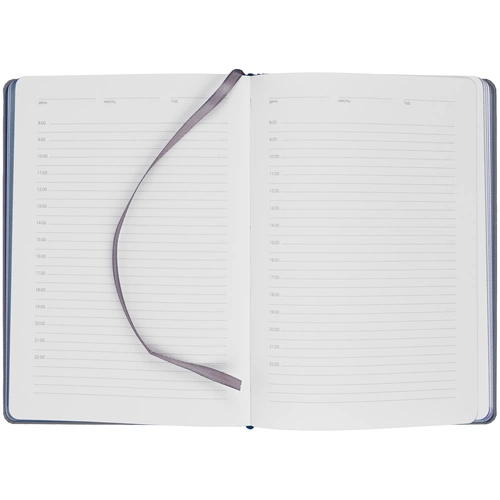 Ежедневник Spain Shall на заказ, недатированный, серый с синим Ежедневник Spain Shall на заказ, недатированный, серый с синим