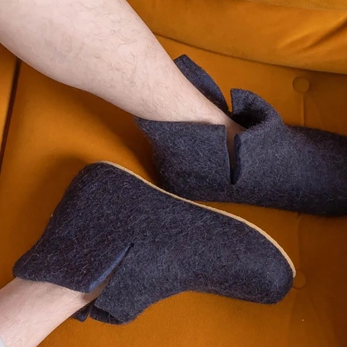 Домашние валенки Wild, темно-синие (клякса) Домашние валенки Wild, темно-синие (клякса)