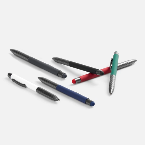 Ручка шариковая Digit Soft Touch со стилусом, серая Ручка шариковая Digit Soft Touch со стилусом, серая