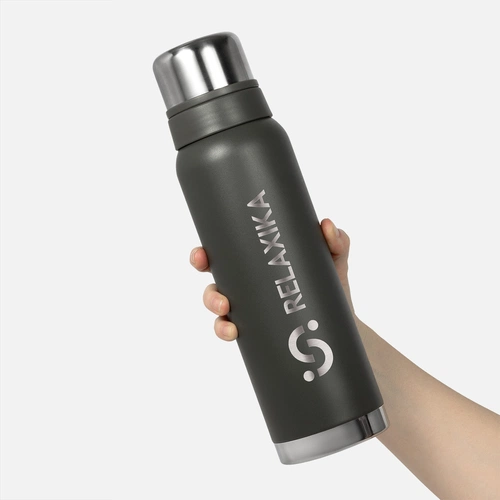 Термос Relaxika 1000 со стикерпаком, хаки Термос Relaxika 1000 со стикерпаком, хаки