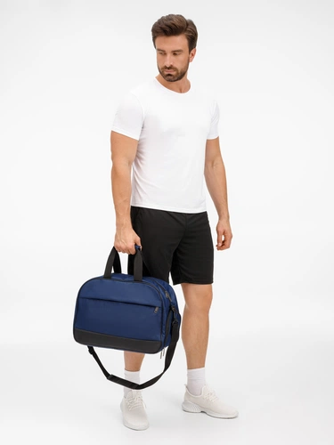 Спортивная сумка Atlantes, темно-синяя с черным Спортивная сумка Atlantes, темно-синяя с черным