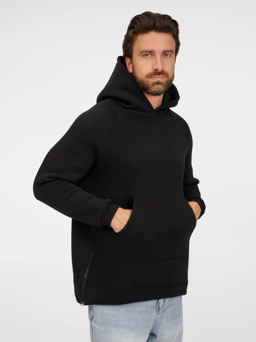 Худи унисекс оверсайз Easy Street, черное Худи унисекс оверсайз Easy Street, черное