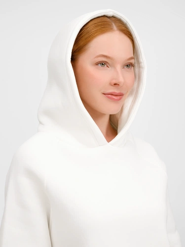 Худи унисекс оверсайз Easy Street, молочно-белое Худи унисекс оверсайз Easy Street, молочно-белое