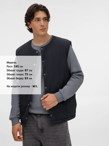 Жилет унисекс Veter, черный Жилет унисекс Veter, черный