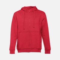 Толстовка мужская на молнии с капюшоном Amsterdam, красная