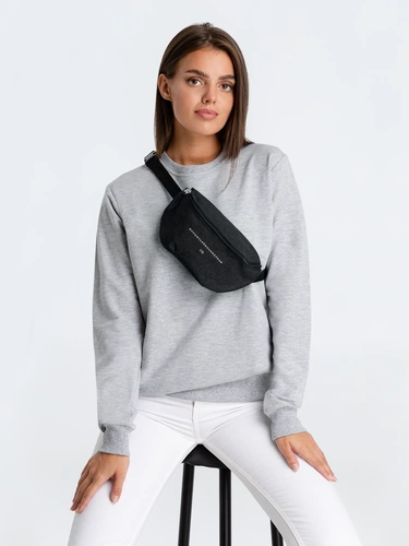 Поясная сумка «Юношеский минимализм», черная Поясная сумка «Юношеский минимализм», черная