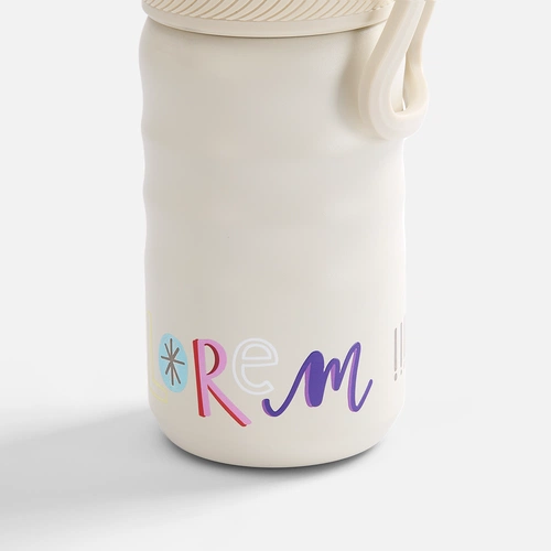 Термобутылка Fujisan 2.0 без логотипа, белая (молочная) с УФ-печатью и лазерной гравировкой Термобутылка Fujisan 2.0 без логотипа, белая (молочная) с УФ-печатью и лазерной гравировкой