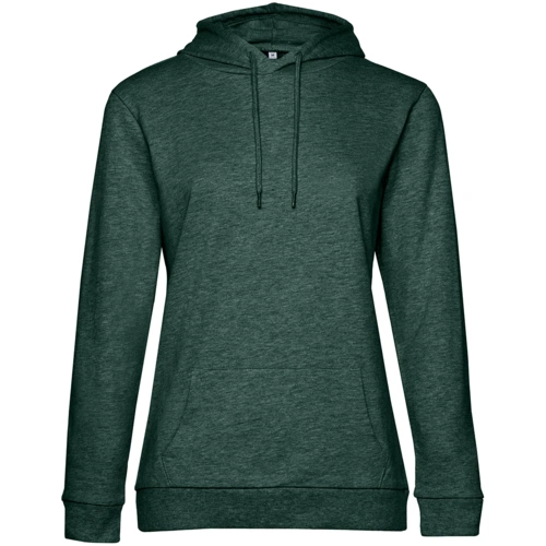 Толстовка с капюшоном женская Hoodie, темно-зеленый меланж Толстовка с капюшоном женская Hoodie, темно-зеленый меланж
