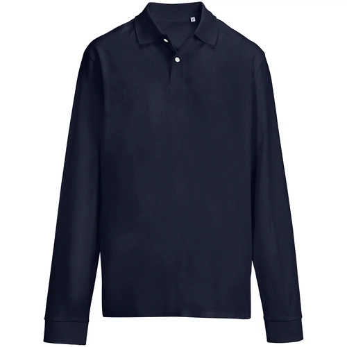 Рубашка поло унисекс с длинным рукавом Pacific LSL, кобальт (темно-синяя) Рубашка поло унисекс с длинным рукавом Pacific LSL, кобальт (темно-синяя)