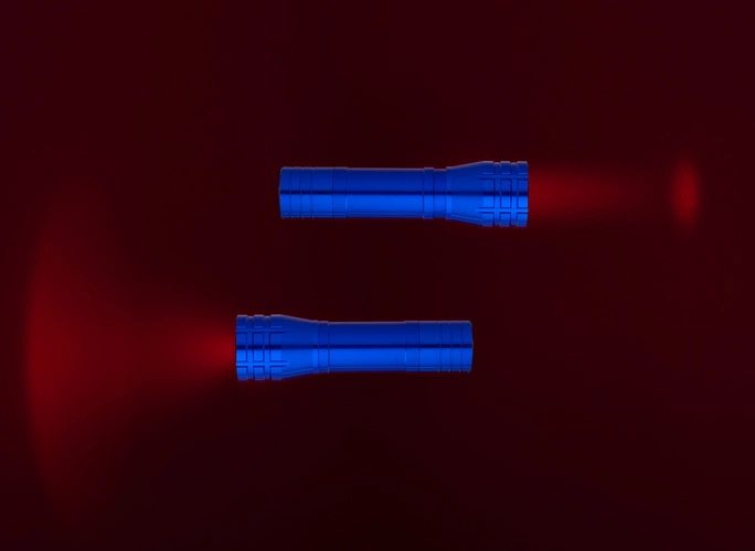 Фонарик с фокусировкой луча Beaming, синий Фонарик с фокусировкой луча Beaming, синий