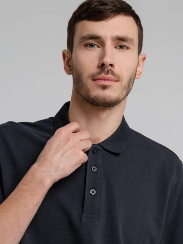 Рубашка поло мужская Neptune, темно-синяя Рубашка поло мужская Neptune, темно-синяя