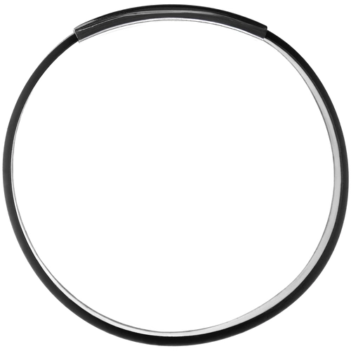 Силиконовый браслет Brisky с металлическим шильдом, черный Силиконовый браслет Brisky с металлическим шильдом, черный