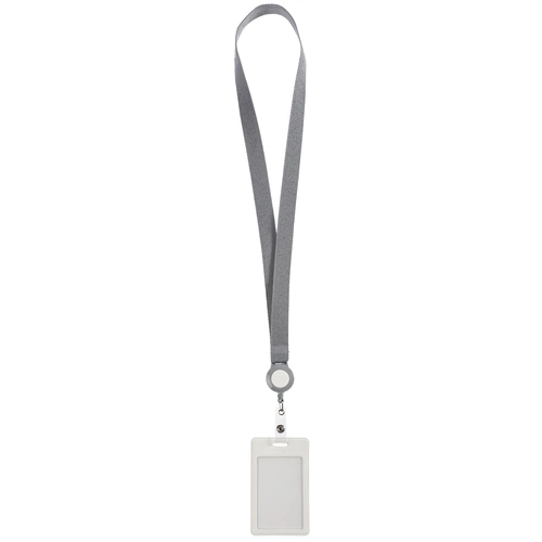 Чехол для пропуска с лентой и ретрактором Devon, белый Чехол для пропуска с лентой и ретрактором Devon, белый