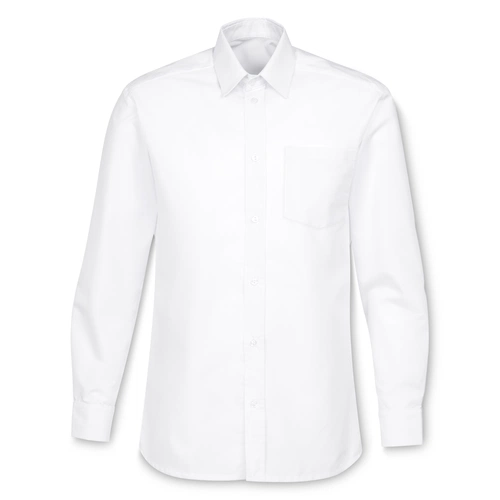 Рубашка мужская с длинным рукавом Collar, белая Рубашка мужская с длинным рукавом Collar, белая