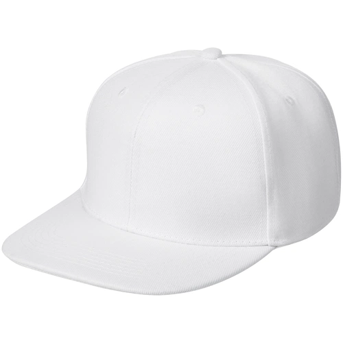 Бейсболка Snapback с прямым козырьком, белая Бейсболка Snapback с прямым козырьком, белая