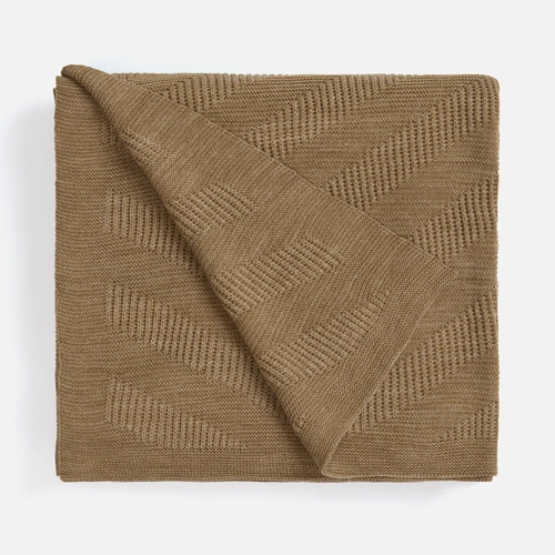 Плед Locus Solus, коричнево-бежевый меланж Плед Locus Solus, коричнево-бежевый меланж