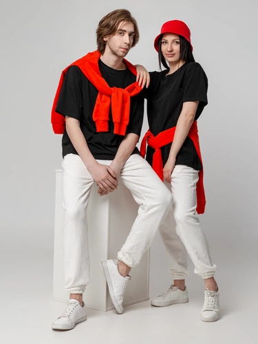 Футболка унисекс оверсайз Street Vibes, черная Футболка унисекс оверсайз Street Vibes, черная